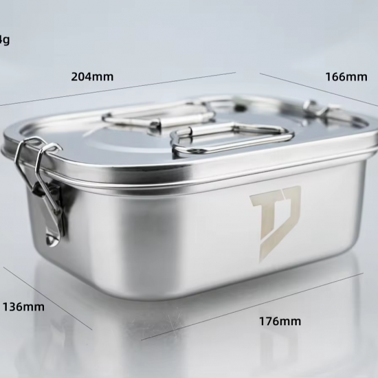 Customizable Stainless Steel Square Sanitary Lunch Box with Acceptable Logo and Color Tableware Product Customizable Stainless Steel Square Sanitary Lunch Box with Acceptable Logo and Color Tableware Product