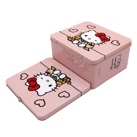 Fast Delivery Factory Direct Customized Print Rectangular sealed Metal Lunch Tin Box with Handle Fast Delivery Factory Direct Customized Print Rectangular sealed Metal Lunch Tin Box with Handle