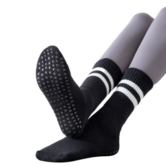 Women Sports Yoga Grip Pilates Crew Socks Custom logo Striped Cotton Solid Customized Women Pilates Crew Grip Socks Women Sports Yoga Grip Pilates Crew Socks Custom logo Striped Cotton Solid Customized Women Pilates Crew Grip Socks