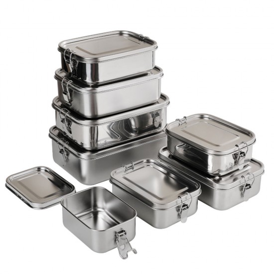 Dishwasher Safe Adults School Kids Office Camping Food Storage Box 304 Stainless Steel Bento Lunch Box With Divider Dishwasher Safe Adults School Kids Office Camping Food Storage Box 304 Stainless Steel Bento Lunch Box With Divider