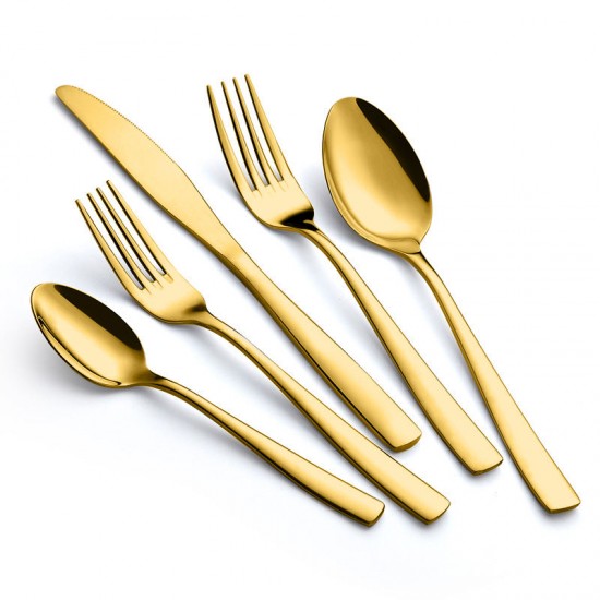 Luxury Restaurant Gold Spoon and Fork and Knife Set Cutlery Set Stainless Steel Gold Cutlery Set for Wedding Luxury Restaurant Gold Spoon and Fork and Knife Set Cutlery Set Stainless Steel Gold Cutlery Set for Wedding