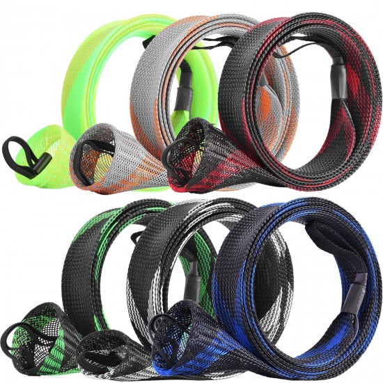 Multi-colored Fishing Spinning Rod Socks Braided Mesh Rod Sleeve Cover Protector Pole Fit Fishing Accessories Multi-colored Fishing Spinning Rod Socks Braided Mesh Rod Sleeve Cover Protector Pole Fit Fishing Accessories