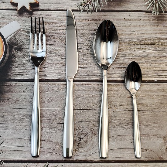 4pcs Glossy Silverware Set Stainless Steel Juego De Cubiertos Knife Fork Cutlery Plated Flatware Sets for Restaurant Hotel 4pcs Glossy Silverware Set Stainless Steel Juego De Cubiertos Knife Fork Cutlery Plated Flatware Sets for Restaurant Hotel
