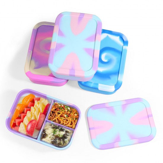 Custom Bpa Free Eco Friendly Food Storage Containers Snack Box School Lunchbox Children Kids Silicone Bento Lunch Box Custom Bpa Free Eco Friendly Food Storage Containers Snack Box School Lunchbox Children Kids Silicone Bento Lunch Box