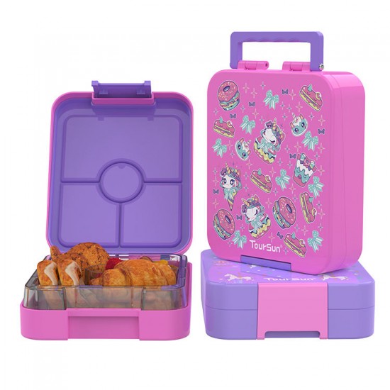 Children 4 Compartment Plastic Office School Lunch Container Kids Bento Lunch Box For Kids Children 4 Compartment Plastic Office School Lunch Container Kids Bento Lunch Box For Kids