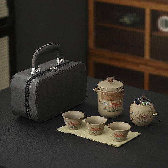 Custom Portable Teaware Travel Tea Sets Luxury Gift Set Traditional Ceramic Infuser Teapot Teacups VIP Business Gift Set Custom Portable Teaware Travel Tea Sets Luxury Gift Set Traditional Ceramic Infuser Teapot Teacups VIP Business Gift Set