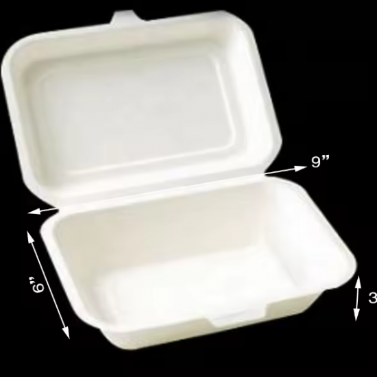 Free Sample Cheap 9 X 6" Disposable Eco Friendly Fast Food Packaging Microwavable Clamshell Lunch Container Boxes Free Sample Cheap 9 X 6" Disposable Eco Friendly Fast Food Packaging Microwavable Clamshell Lunch Container Boxes