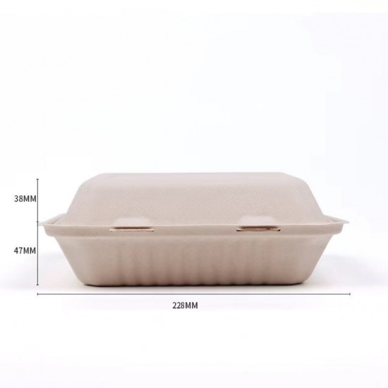 Manufacture Wholesale 9 Inch Clamshell Containers Biodegradable Food Container Lunch Box