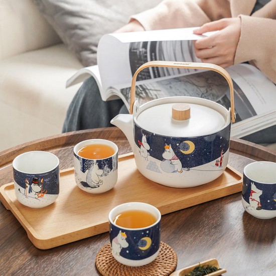 Moomin Authorized 6-Piece Porcelain Tray Set Modern Winter Snow Series Design Strictly Selected Afternoon Tea Coffee Saucer Gift Moomin Authorized 6-Piece Porcelain Tray Set Modern Winter Snow Series Design Strictly Selected Afternoon Tea Coffee Saucer Gift