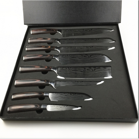 Cheapest Stainless Steel Knife Set with PAKKA Handles Cheapest Stainless Steel Knife Set with PAKKA Handles
