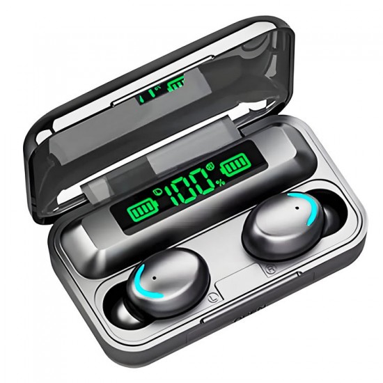 Waterproof True Wireless Tws Gaming 5.0 Bluetooth Headphone F9-5 Stereo Led Digital Display Earbuds In-Ear With Power Bank Waterproof True Wireless Tws Gaming 5.0 Bluetooth Headphone F9-5 Stereo Led Digital Display Earbuds In-Ear With Power Bank