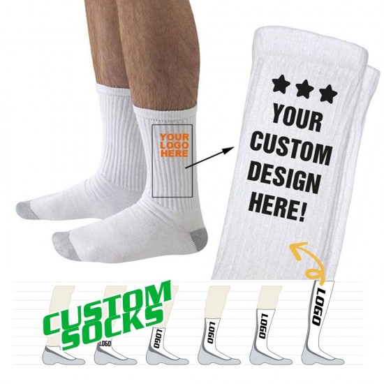 Sport Athletic Unisex Sock Custom Design Logo Gym Sock Customized Knitted Athletic Crew Socks Sport Athletic Unisex Sock Custom Design Logo Gym Sock Customized Knitted Athletic Crew Socks