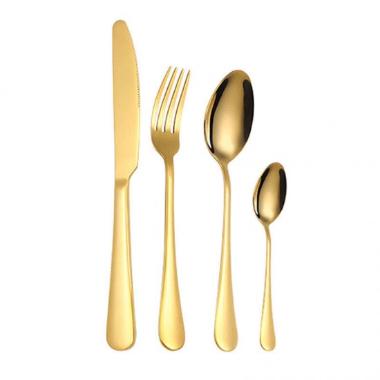 Low Price Bulk Gold Plated Stainless Steel Cutlery Set Spoon and Fork Knife Flatware Set Wedding Party Low Price Bulk Gold Plated Stainless Steel Cutlery Set Spoon and Fork Knife Flatware Set Wedding Party