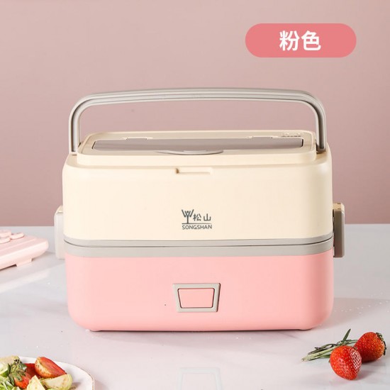 Electric Portable Heating Food Warmer Rice Container Dinnerware Sets for self heating with 304 stainless steel lunch box Electric Portable Heating Food Warmer Rice Container Dinnerware Sets for self heating with 304 stainless steel lunch box