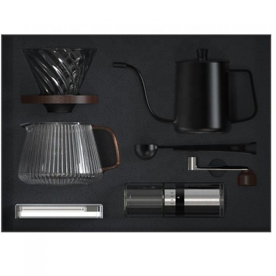 Premium Box Outdoor Travel Drip Coffee Coffee Set Gifts Set With Manual Coffee Grinder Filter Kettle Pot Scale Spoon Premium Box Outdoor Travel Drip Coffee Coffee Set Gifts Set With Manual Coffee Grinder Filter Kettle Pot Scale Spoon