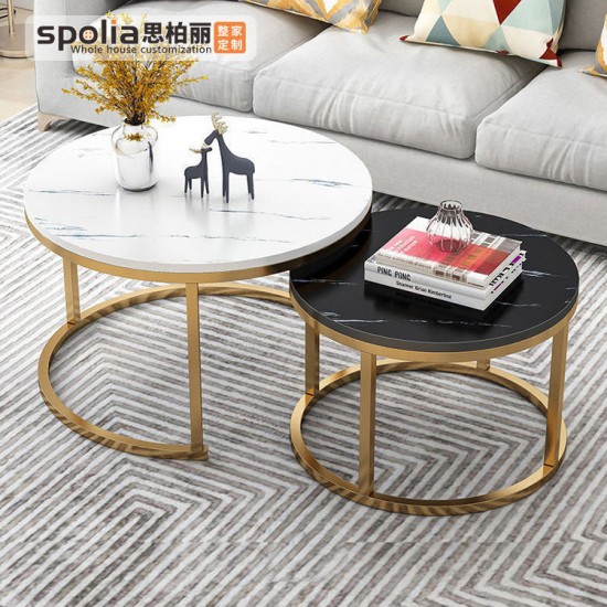 Modern Nordic Coffee Table Living Room Simple Tea Table Set Small Light Luxury Apartment Table White Black Modern Nordic Coffee Table Living Room Simple Tea Table Set Small Light Luxury Apartment Table White Black