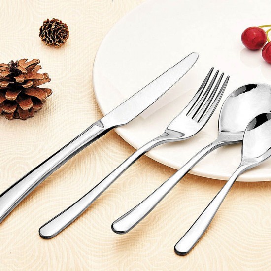 Light four-piece set High quality thickened stainless steel steak knife, fork and spoon European Western tableware Light four-piece set High quality thickened stainless steel steak knife, fork and spoon European Western tableware