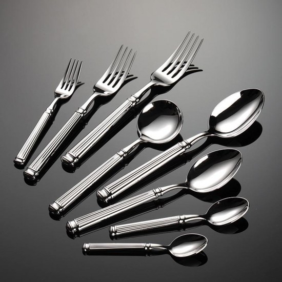 Roman Column 304 Stainless Steel Knife, Fork and Spoon European Western Food Tableware Set Western Food Steak Knife Roman Column 304 Stainless Steel Knife, Fork and Spoon European Western Food Tableware Set Western Food Steak Knife