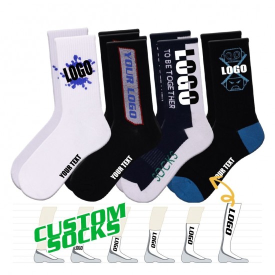 FREE DESIGN & MOCKUP Custom Sock Manufacturer High Quality Cotton Design Your Own Logo Crew Sock Custom Made Logo Casual Sock FREE DESIGN & MOCKUP Custom Sock Manufacturer High Quality Cotton Design Your Own Logo Crew Sock Custom Made Logo Casual Sock