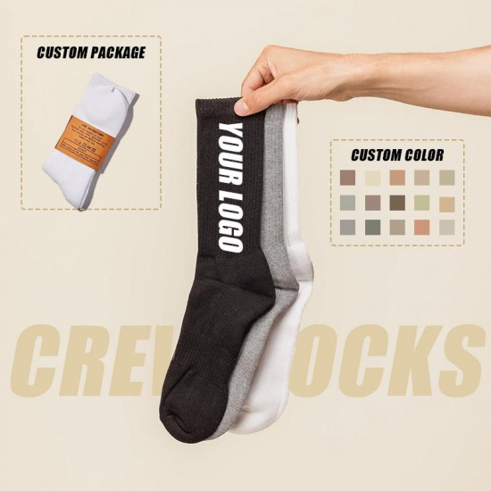 Free Sample Custom Crew Socks High Quality Custom logo Men Socks Unisex Streetwear Gym Socks Free Sample Custom Crew Socks High Quality Custom logo Men Socks Unisex Streetwear Gym Socks