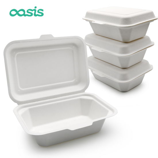 Oasis 600ml Greaseproof Bagasse Biodegradable Sandwich Togo Container Take Away Food Packaging Paper Bento Lunch Box Oasis 600ml Greaseproof Bagasse Biodegradable Sandwich Togo Container Take Away Food Packaging Paper Bento Lunch Box