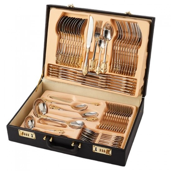 304 72 pcs flatware 72pcs Spoon Fork and Knife Piece Stainless Steel Gold sliver dinnerware Set 12 People Service With Gift Box 304 72 pcs flatware 72pcs Spoon Fork and Knife Piece Stainless Steel Gold sliver dinnerware Set 12 People Service With Gift Box