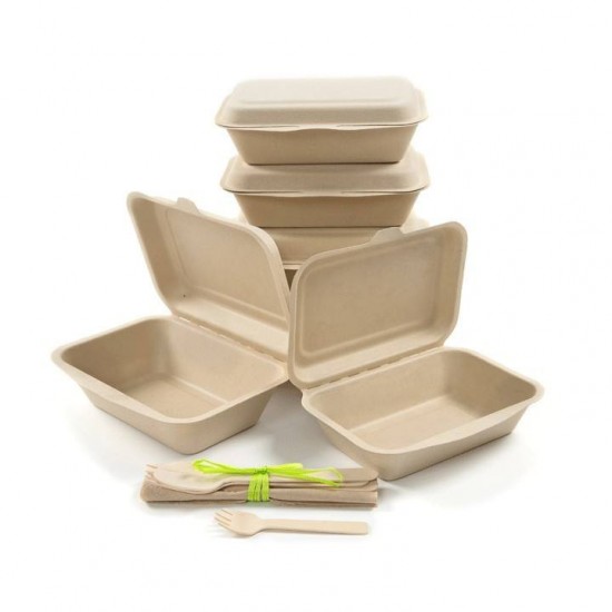 Wholesale biodegradable disposable clamshell box for take away take out sugarcane bagasse container food lunch box biodegradable Wholesale biodegradable disposable clamshell box for take away take out sugarcane bagasse container food lunch box biodegradable