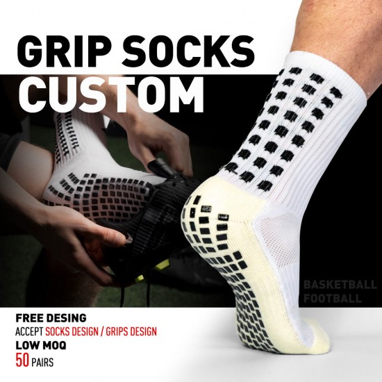 Grip Socks Custom Logo Athletic Men Sport Crew Grip Socks Anti Slip Football Grip Soccer Socks Grip Socks Custom Logo Athletic Men Sport Crew Grip Socks Anti Slip Football Grip Soccer Socks