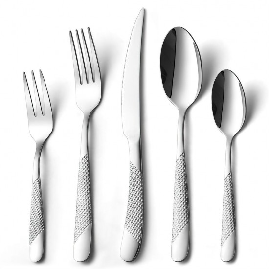 AOOSY Stainless Steel Restaurant Hotel Flatware for Wedding Silverware Set Knife Fork Spoon Complete Table Metal Cutlery AOOSY Stainless Steel Restaurant Hotel Flatware for Wedding Silverware Set Knife Fork Spoon Complete Table Metal Cutlery