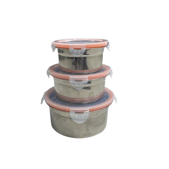 Wholesale High Quality Stainless Steel Lunch Boxes Home Life with round Cover for Fruit and Food Storage Wholesale High Quality Stainless Steel Lunch Boxes Home Life with round Cover for Fruit and Food Storage