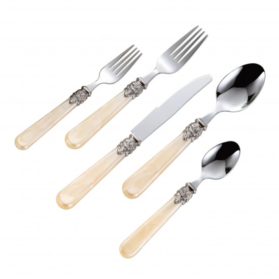 French Acrylic Handle Flatware Set High Quality 304 Stainless Steel Knife Spoon and Fork Luxury Cutlery Set French Acrylic Handle Flatware Set High Quality 304 Stainless Steel Knife Spoon and Fork Luxury Cutlery Set