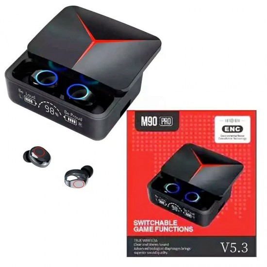 2024 Gaming M90 In-ear Headphones Waterproof Noise Reduction 800mah Power Bank Earbuds M90 Pro M10 F9 M25 M28 M19 2024 Gaming M90 In-ear Headphones Waterproof Noise Reduction 800mah Power Bank Earbuds M90 Pro M10 F9 M25 M28 M19