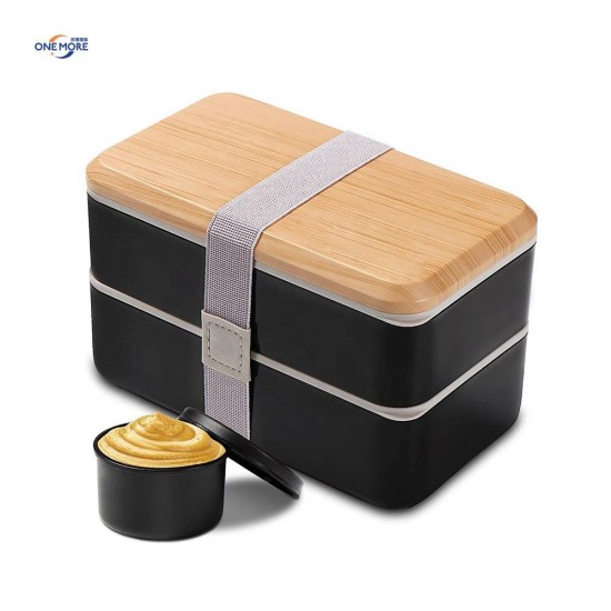 Take Away Double Tier Food Container Plastic Stackable Bento Lunch Box With Utensils Spoon and Fork for Kids Adults Take Away Double Tier Food Container Plastic Stackable Bento Lunch Box With Utensils Spoon and Fork for Kids Adults